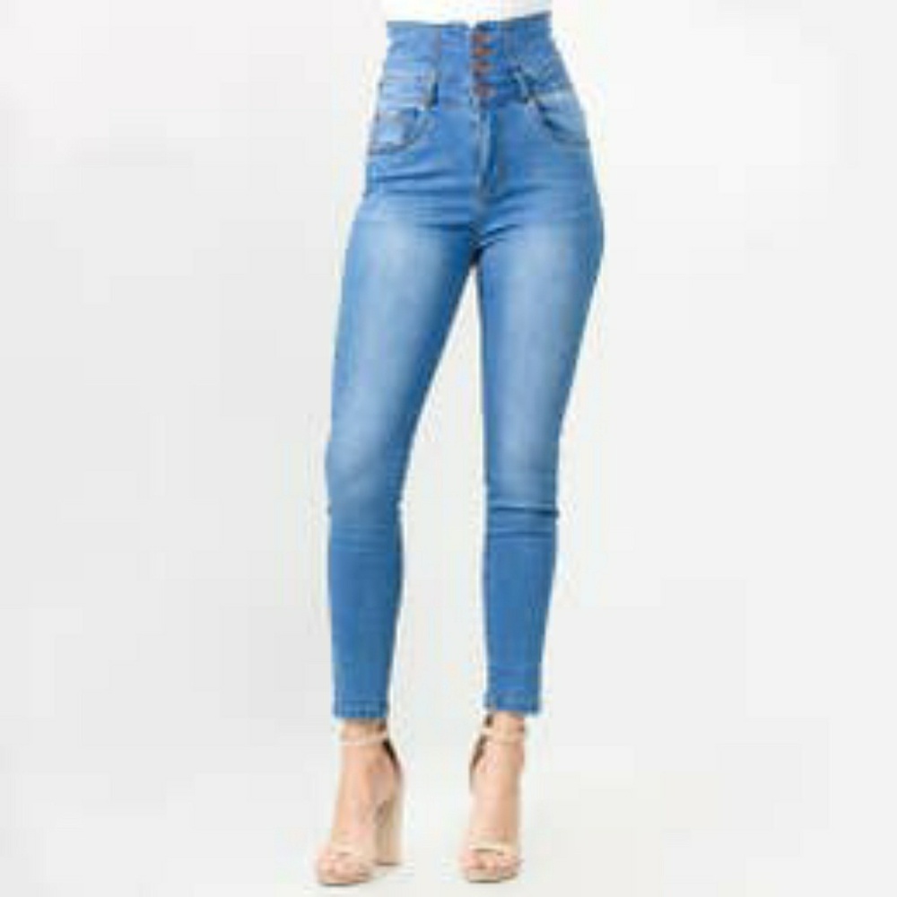 High waist denim skinny